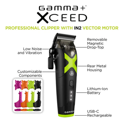 Cortadora de pelo inalámbrica Gamma+ X-CEED Professional IN2 con motor Vector