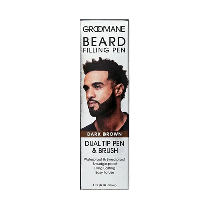 Groomane Waterproof Beard Filling Dual Tip Pen &amp; Brush
