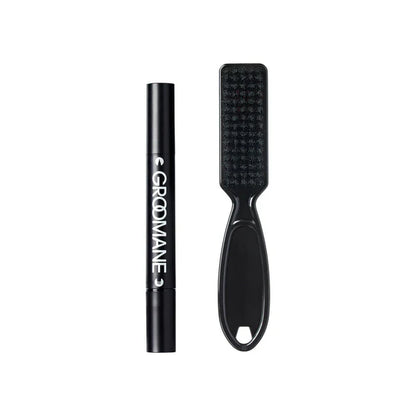 GROOMANE Pluma y Cepillo Impermeables de Doble Punta para Rellenar Barba