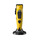 Yellow and black hair clipper with &