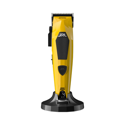 Yellow and black hair clipper with &