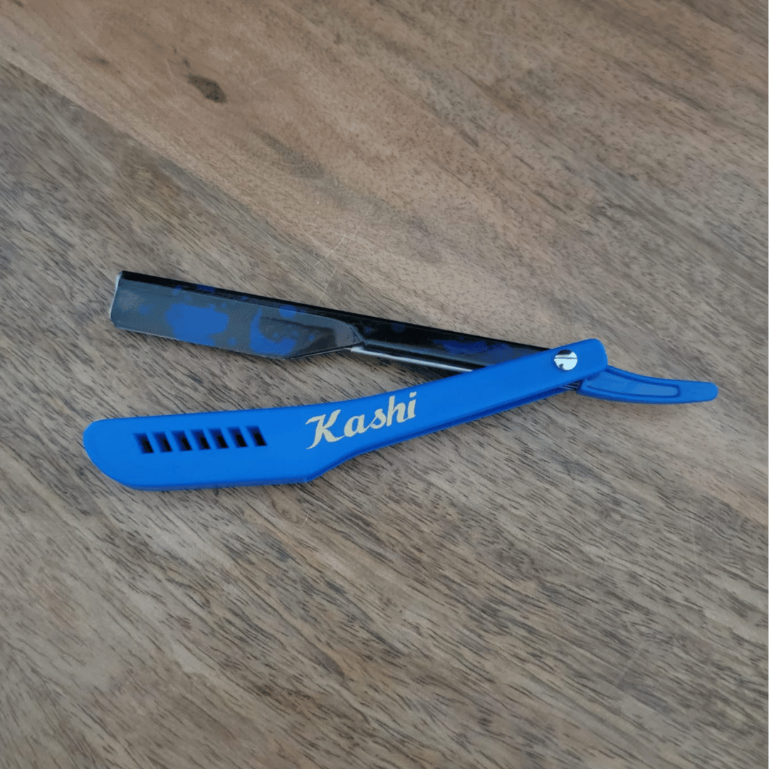 Kashi RBL-130C  Straight Razor Blade  Blue print  Color