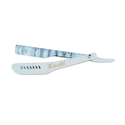Kashi RW-130C Hoja de afeitar recta Blanca con estampado camuflaje