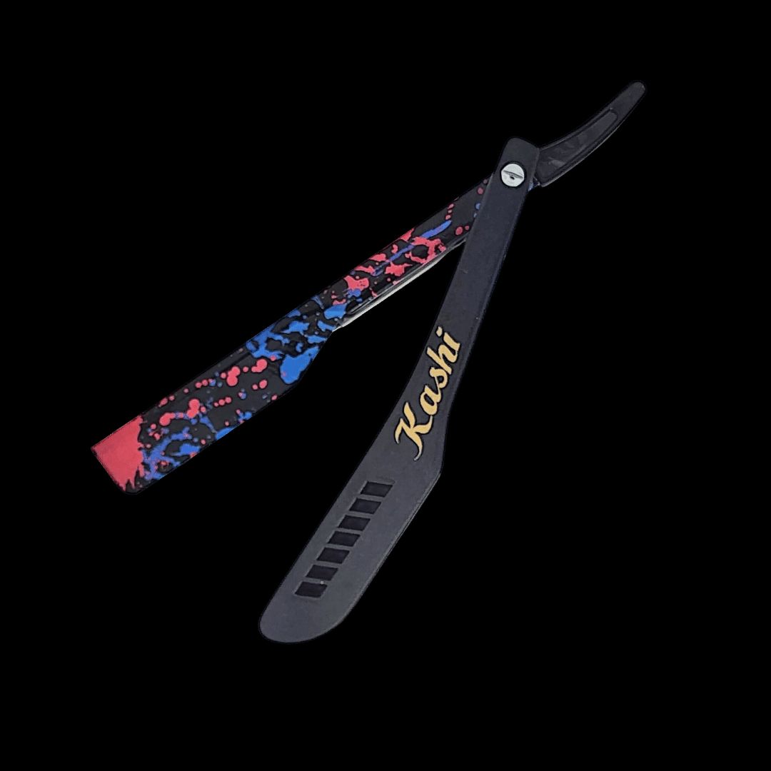 Kashi RB-130C Straight Razors Blade Black and print Color