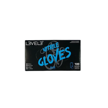 L3VEL3 Professional Nitrile Gloves Blue 100 Pack Latex-Free