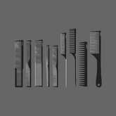 L3VEL3 9PC Hair Styling Comb Set - set profesional to 9 comb for barber