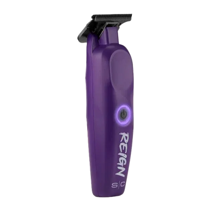 Purple grooming tool with &