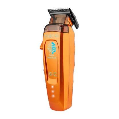 StyleCraft Saber 2 SC617O orange full-metal clipper diagonal view