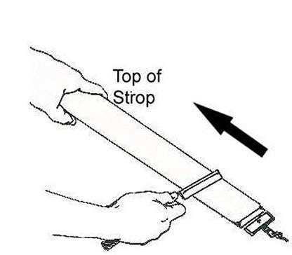 Leather Strop for Straight Razor Honing, Shaving Strap Beige and Black color