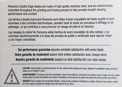 Personna Double Edge Razor Blades in White Wrapper 100 count