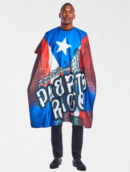 Capa de Barbero de Puerto Rico | Bandera de Puerto Rico - Talla única
