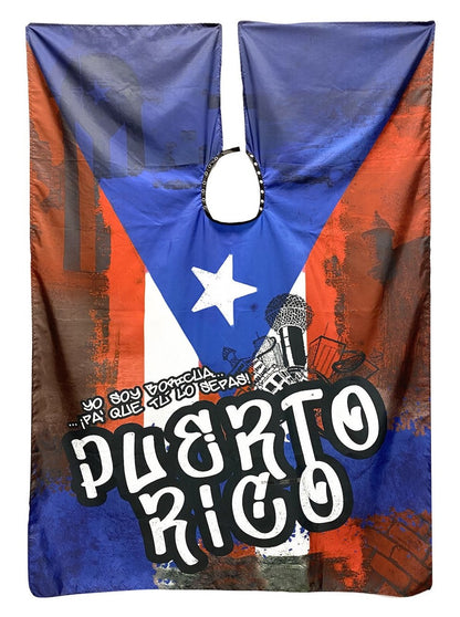 Puerto Rico Barber Cape Boricua Flag One Size