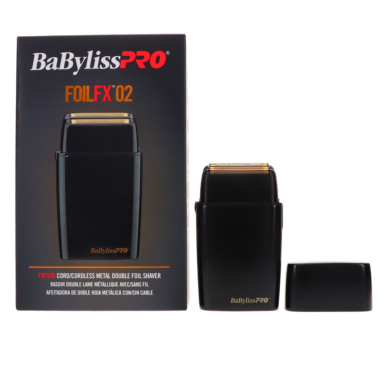 BaByliss PRO Black FX Cordless Metal Double Foil Shaver (FXFS2B)