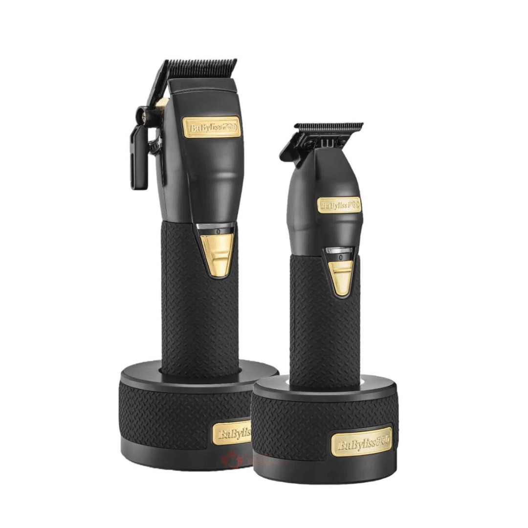 BaByliss PRO Black FX Boost+ Limited Edition Clipper &amp; Trimmer Set with Charging Base