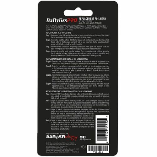 BaByliss Pro Black Replacement Foil &amp; Cutter For FXFS2B, 074108447524 