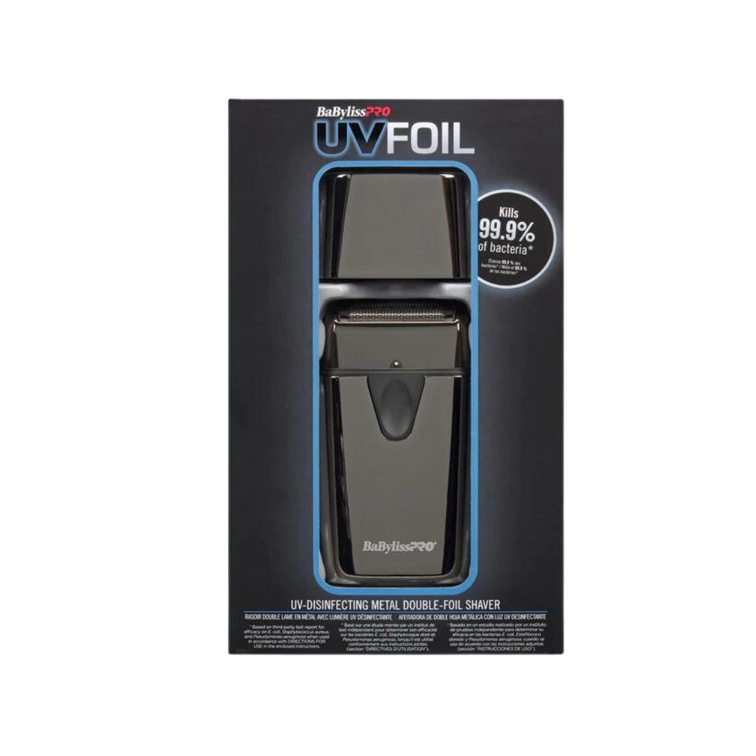 BabylissPRO UV Disinfecting Double Foil Shaver Model FXLFS2 , 074108467089, accesories-box