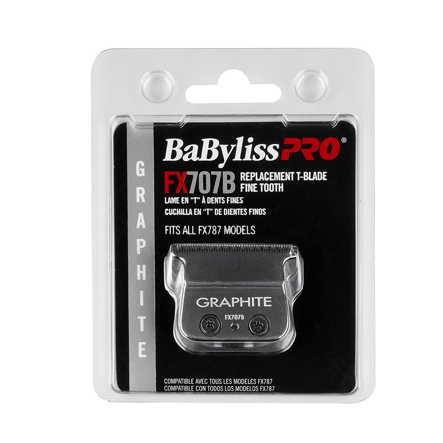 BaByliss PRO Black Graphite Trimmer Blade - Fine Tooth (FX707B)