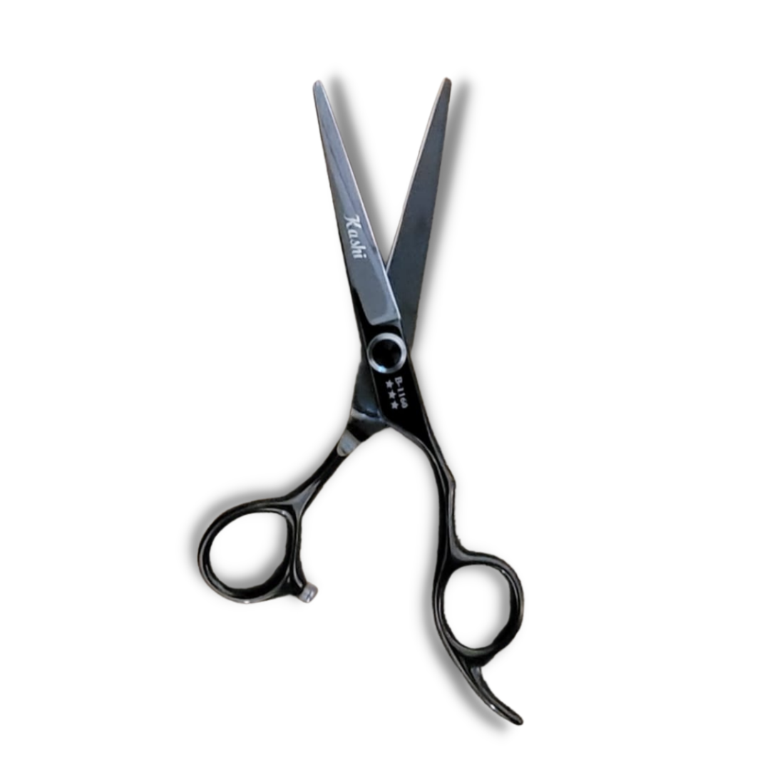 Tijeras profesionales Kashi B-1160, para cortar el cabello, de acero japonés, 6", color negro