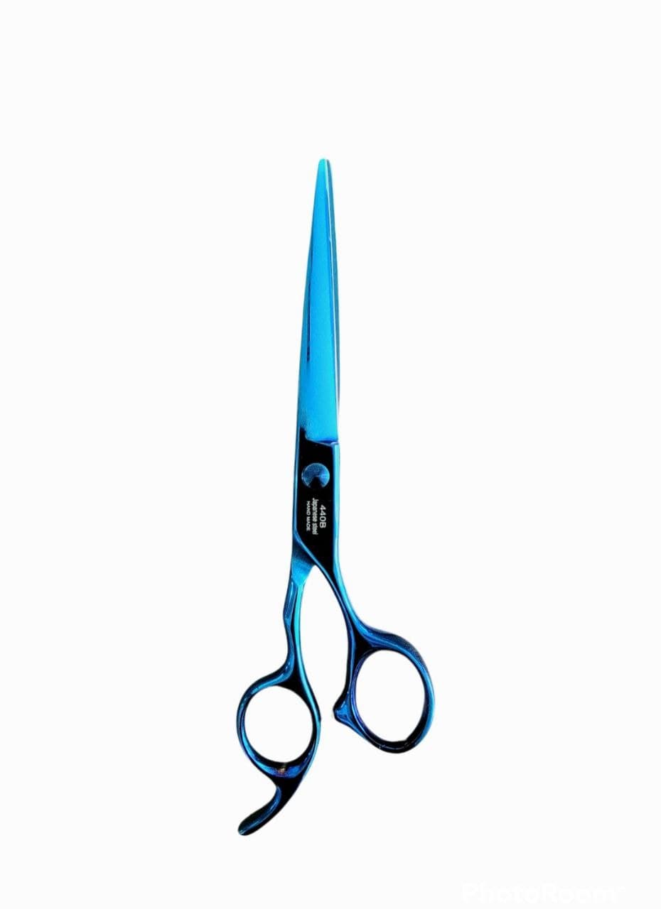 Kashi BL-1165 Professional Hair Cutting Shears Japanese Steel, 6.5 inch Blue Color