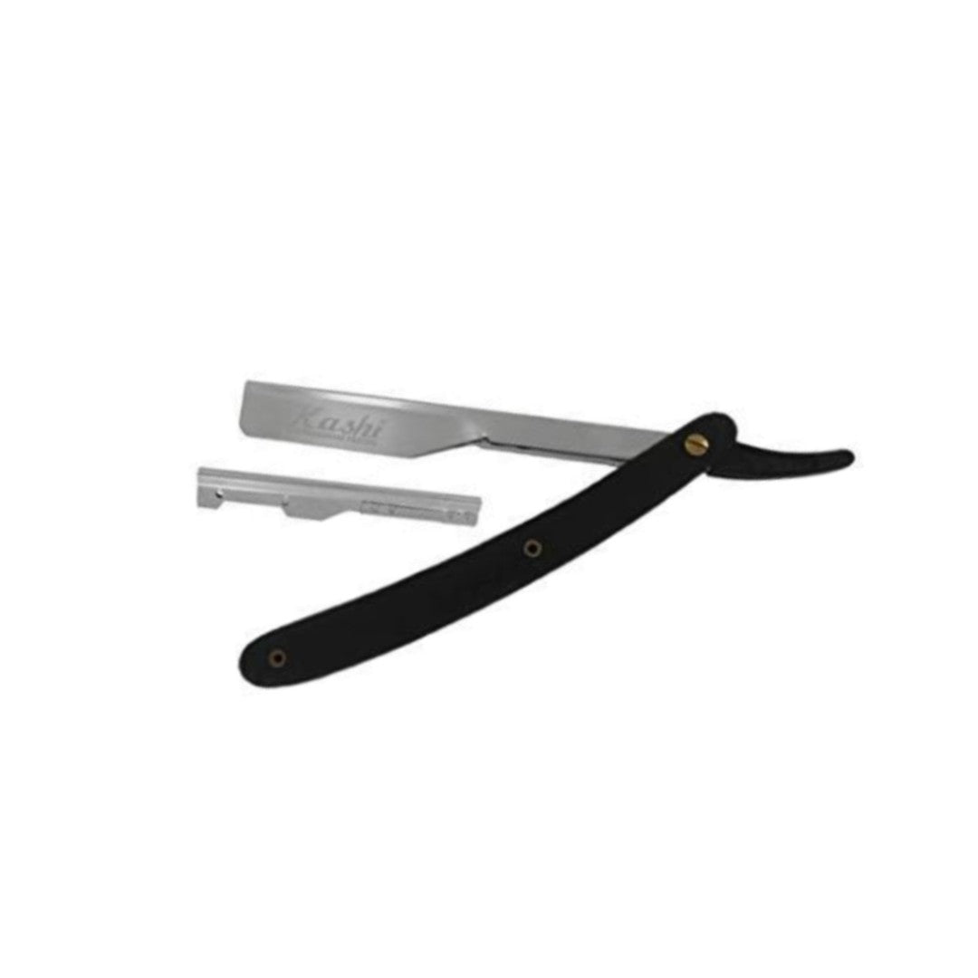 Kashi RB-124 Professional Barber Razor Shaving Black Handle Color : RB-124