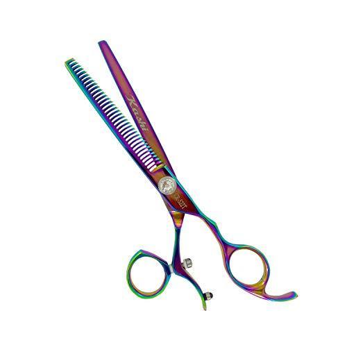 Kashi CR-522T Professional Rotating Thumb Styling, Barber Thinning Shears 6.5&quot; Japanese Cobalt Steel