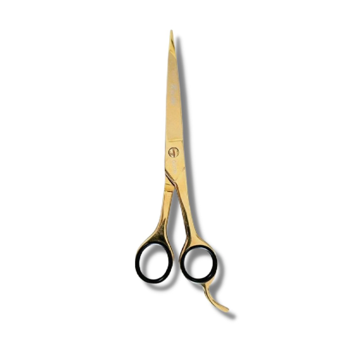 Kashi G-0775 Professional Hair Cutting Shears Japanese Steel , 7 inch Gold color