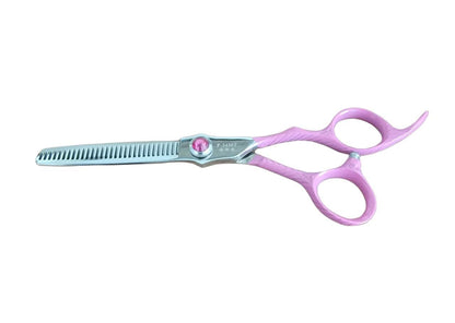 Tijeras profesionales de entresacar Kashi P-3430T de 6.5 pulgadas, color rosa, 30 dientes