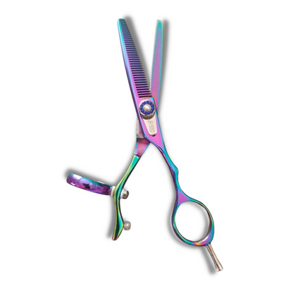 Kashi JR-505T, Professional Rotating Thumb Styling, Barber Thinning Shears 6.5"