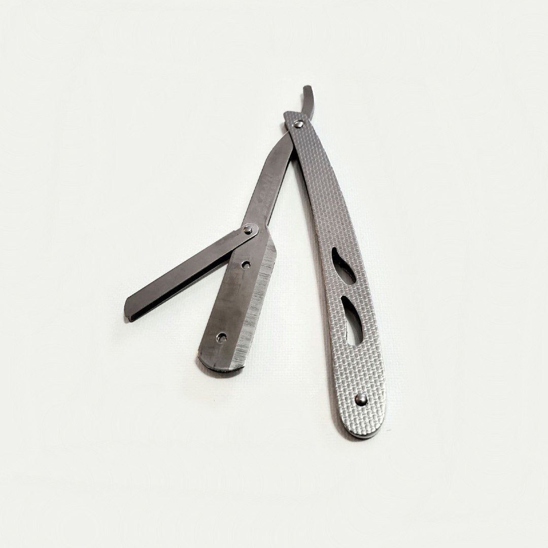 Kashi R-110 Barber Straight Edge Shaving Razor Silver Color