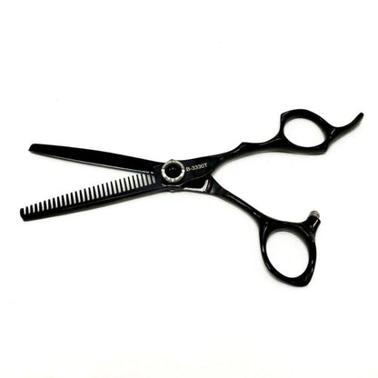 Kashi Professional  Shears,  30 teeth, Japanese Stainless Steel, Black Color
