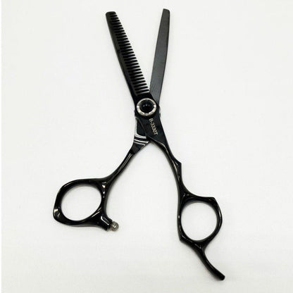 Kashi Professional  Shears,  Thinning Shears 6" 30 teeth, Japanese Stainless Steel, Black Color