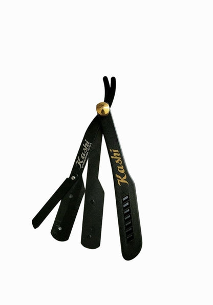 Kashi RB-113 Barber Straight Edge Shaving Razor Black Color