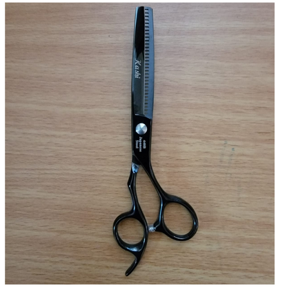 Tijeras de entresacar profesionales Kashi B-1132T 6.5 pulgadas color negro