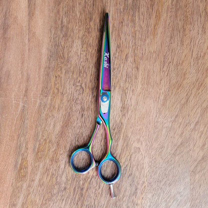 Professional Cutting Hair Shears Rainbow Color - Stainless Steel 6 "