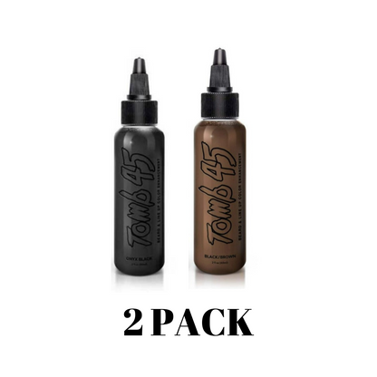 Tomb 45 2PACK Line up &amp; Beard Color Enhancement- Black/Brown and Onix/Black - 2oz