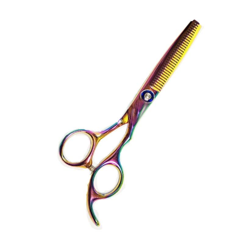 Kashi SLRT-20D, Professional Hair Cutting Scissor 6&quot;,  Rainbow Color