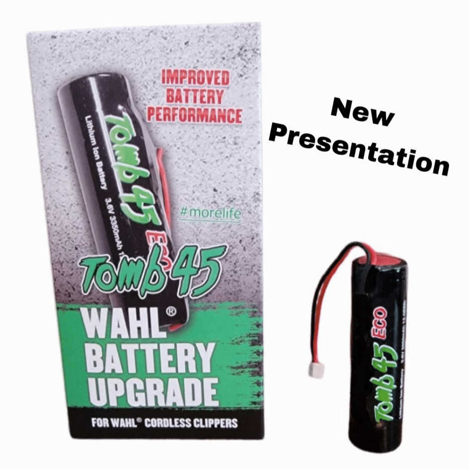 The Tomb45 Eco Battery Upgrade for WAHL Cordless Clippers is a high capacity battery replacement that is compatible with the WAHL cordless senior, cordless magic clip, and cordless sterling 4. This lithium ion battery has a capacity of 3350mAh and a voltage of 3.7V. It is an excellent choice for those looking for an upgrade or replacement for their current battery.