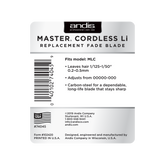 Andis Master Cordless Li Carbon-Steel Replacement Fade Blade