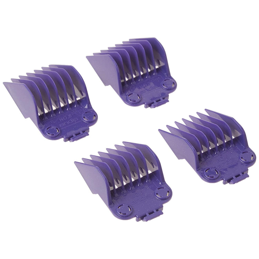 Andis Master Dual Magnet Large 4-Piece Comb Set - Purple