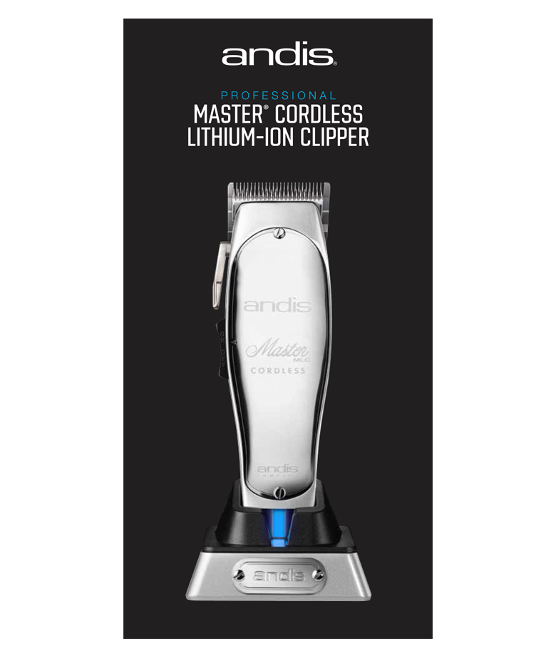 Andis Master Cordless Clipper Silver color  12470