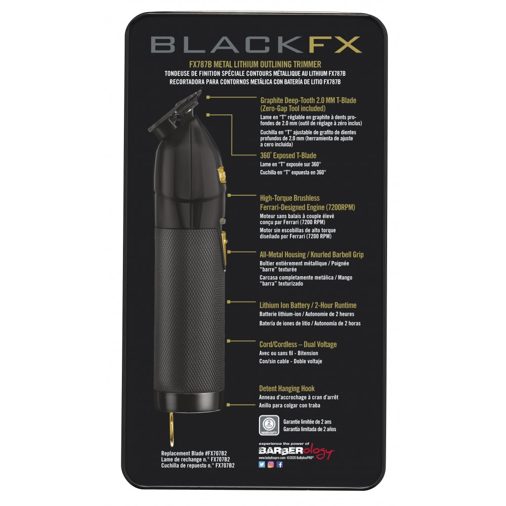 BaByliss PRO  FX787BN Black FX Outlining Cordless Trimmer - Limited Edition - Sofie Pok )