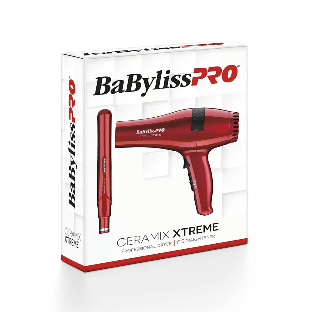BaByliss PRO Ceramix Xtreme Flat Iron 1&quot; &amp; Hair Dryer Limited Edition
