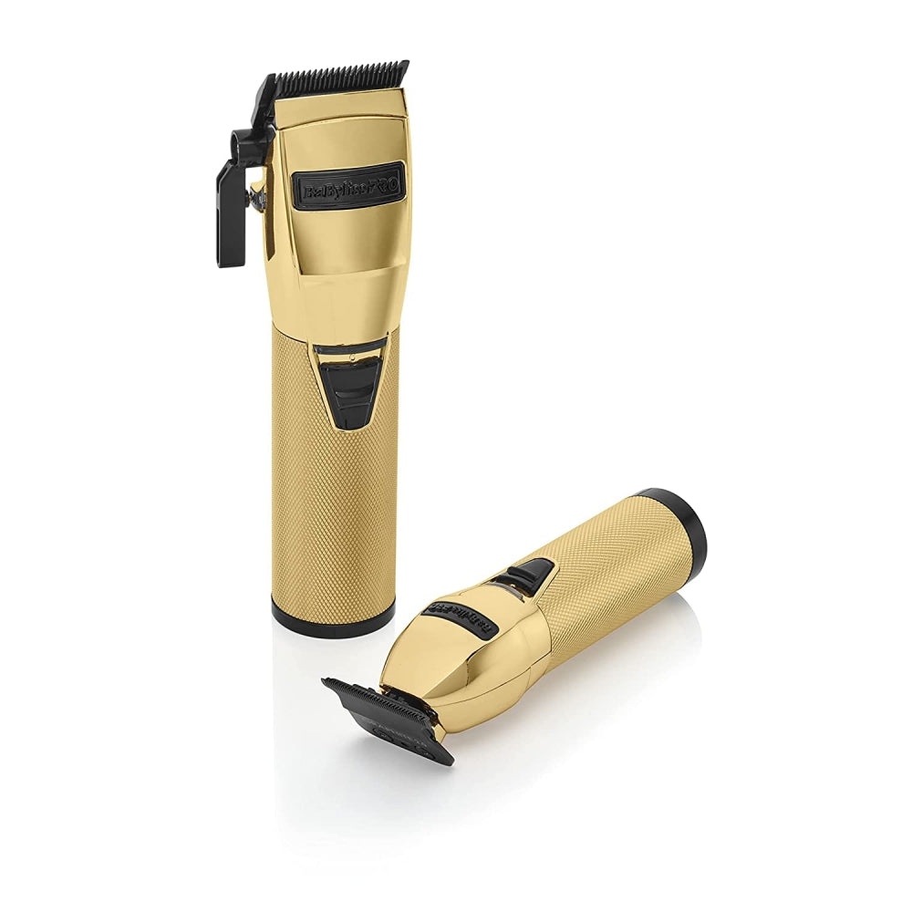 BaByliss PRO Gold &amp; Black FX Collection Metal Outlining Trimmer &amp; Clipper - Limited Edition Set
