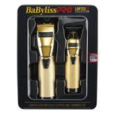 BaByliss PRO Gold & Black FX Collection Metal Outlining Trimmer & Clipper - Limited Edition Set