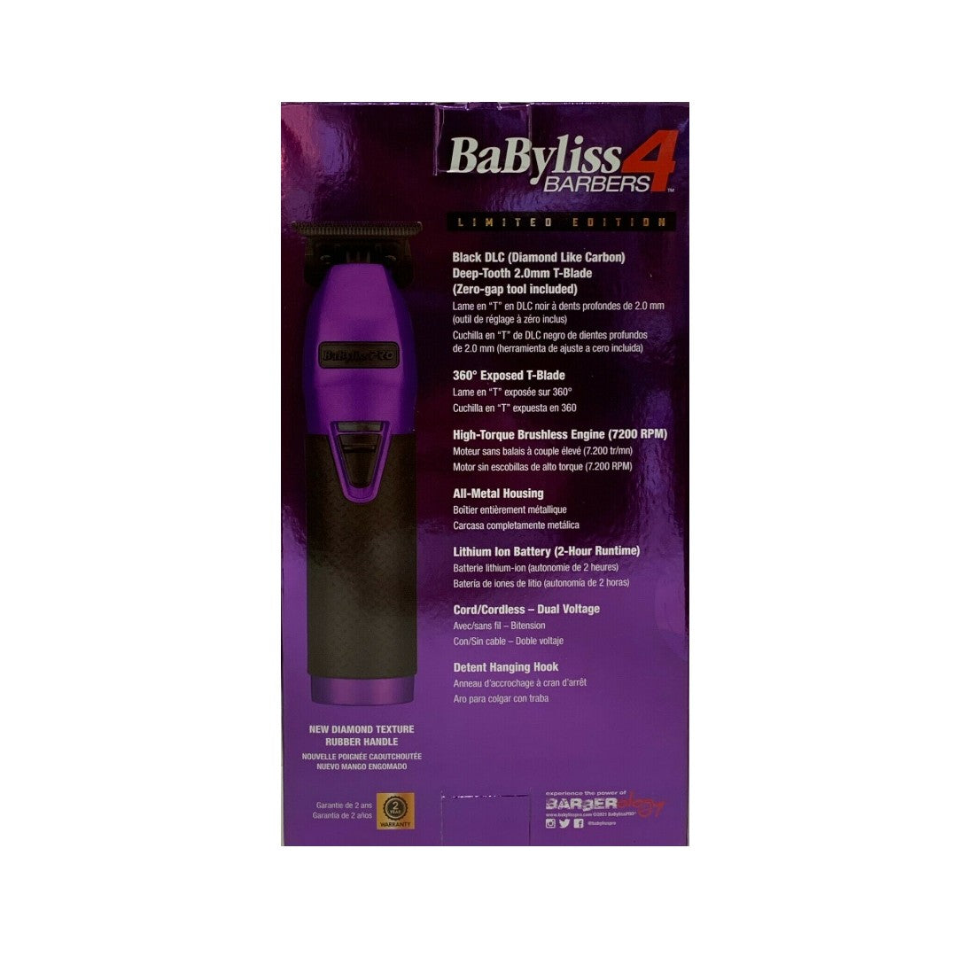 BaByliss PRO Purple &amp; Black  FX Outlining Cordless Trimmer  Frank Soto Limited Edition