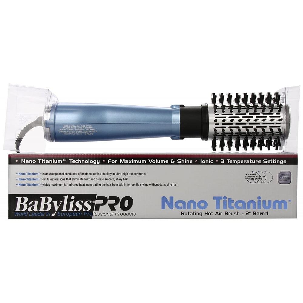 BaByliss PRO Nano Titanium Rotating Hot Air Brush 2&quot; : BBL-NT178