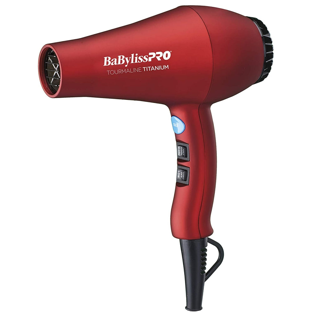 BaByliss PRO Tourmaline Titanium 3000 Hair Dryer - Red - Barber