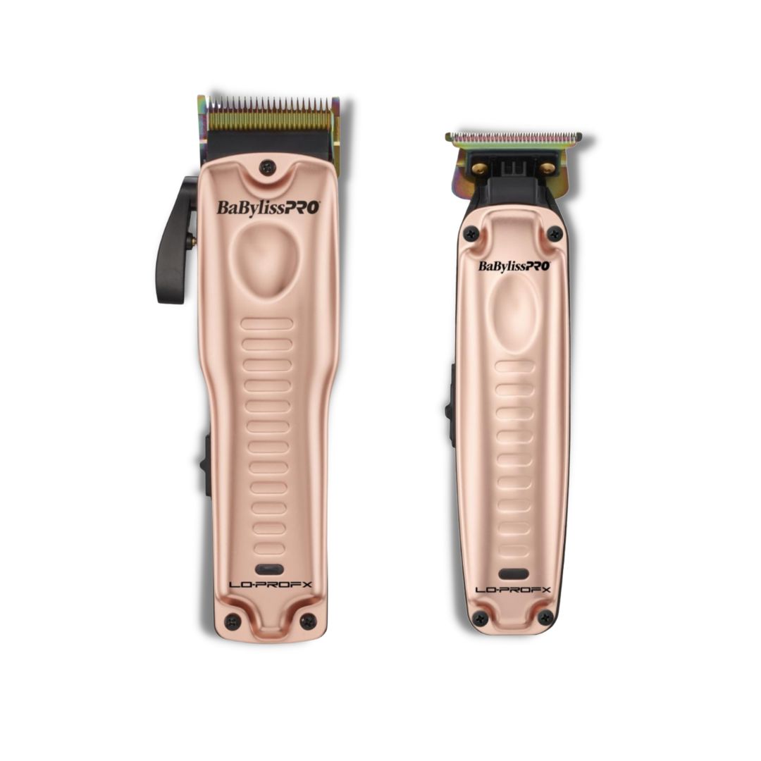 BaByliss PRO Lo-Pro Limited Edition High Performance Clipper &amp; Trimmer Collection Set - Rose model FXHOLPKLP-RG special for barbers and stylists, hair trimmer and clipper and the latest in 2022 brand Babyliss Pro USA. for sale