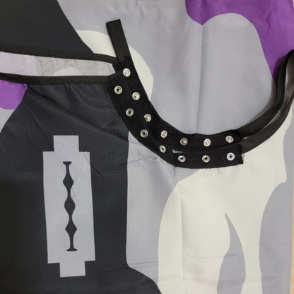Capa Profesional de Peluquería para Caballero, Talla Única, Estampado Camuflaje Morado y Gris
