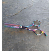 Care Professional scissor Thinning / Texturizing Barber 6" 30 Teeth Rainbow Color. : care-30t